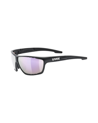 Sunglasses UVEX sportstyle 706 CV black matt, colorvision mir. pink